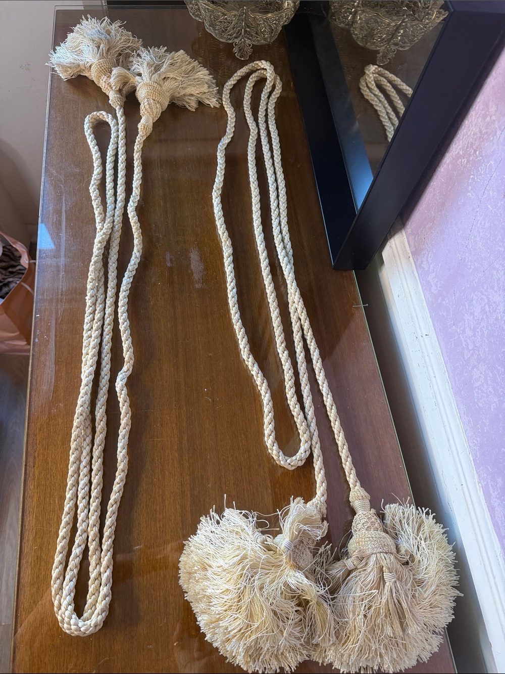 Specialty Theatrical Grade Barrier Rope Curtain Tiebacks with Tassels-